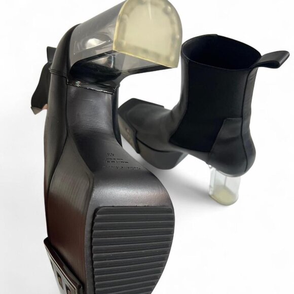 Rick owens grill kiss boot in black leather - Picture 5 of 7